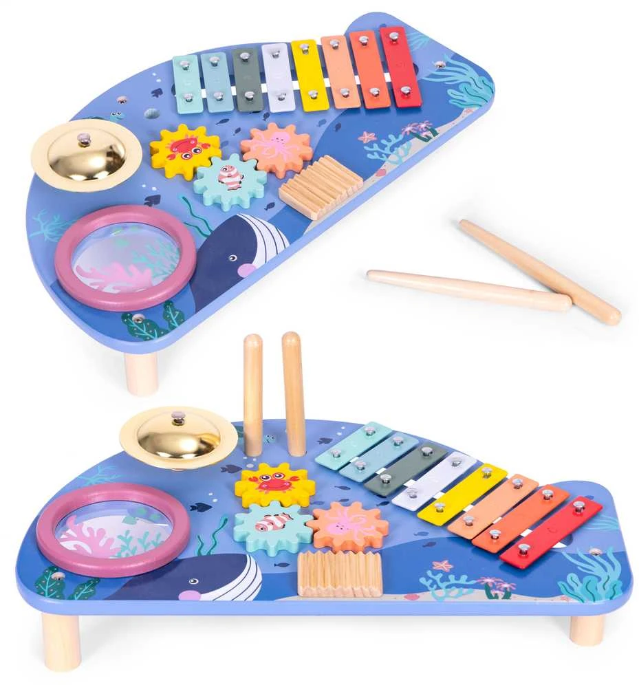 Muzikinis stalas su instrumentais, jūrų tema, ECOTOYS