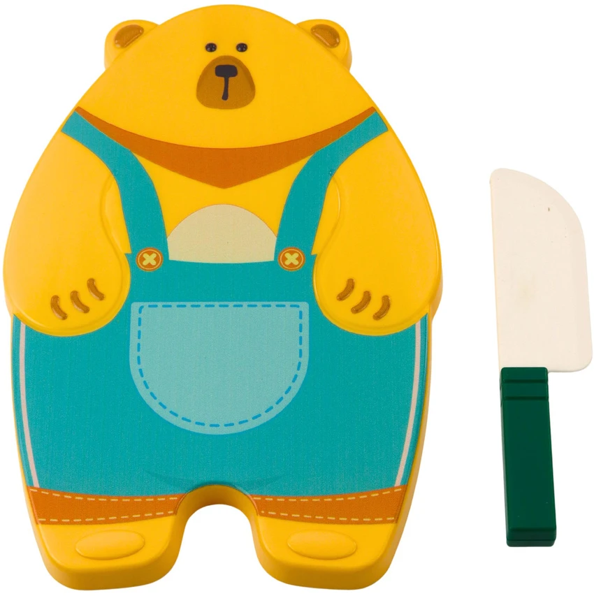 Lean Toys Vaikiškas žaislinių vaisių pjaustymo rinkinys su peiliu ir lentelė