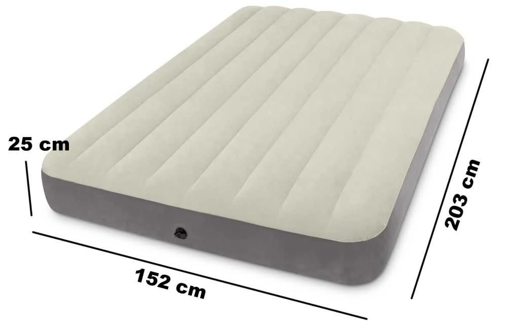 Velūrinis pripučiamas čiužinys 203 x 152 cm INTEX 64103