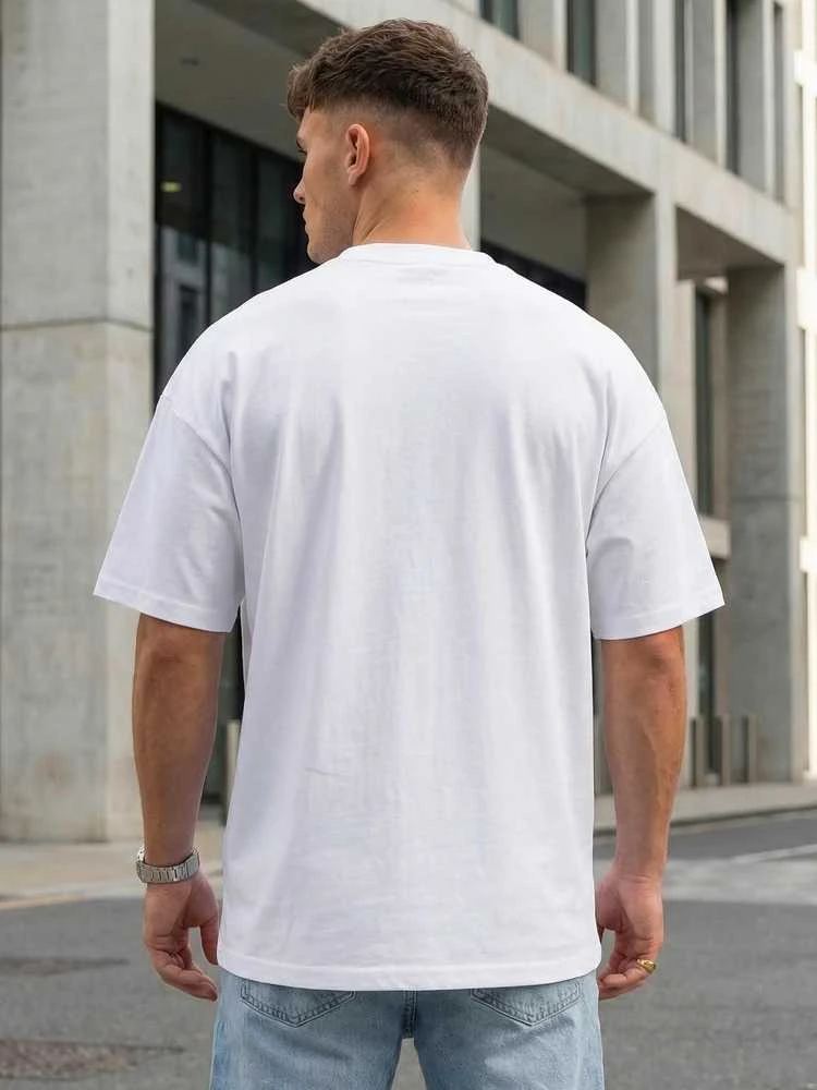 Vyriška balta oversize marškinėliai „Perfect“