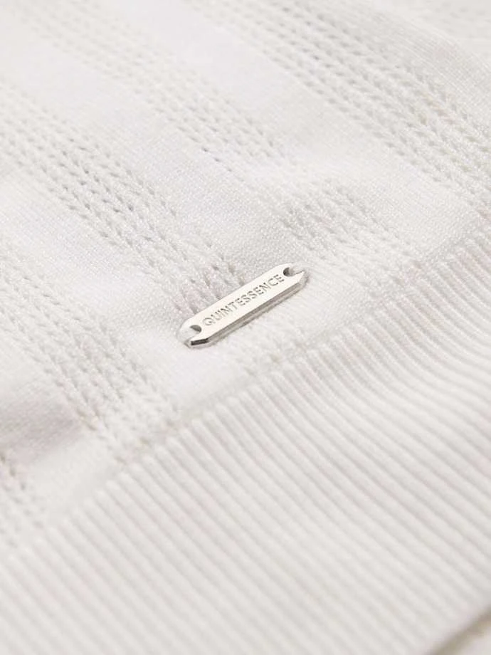 Vyriška baltos spalvos polo marškinėliai Elegant