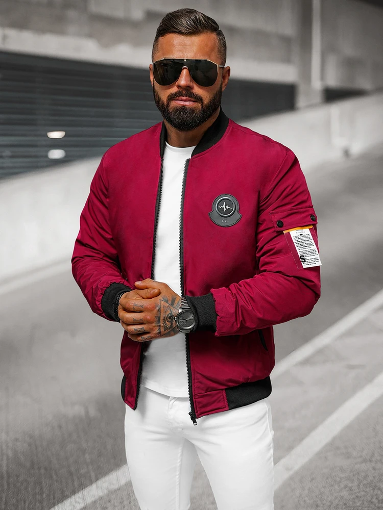 Vyriška bordo pavasarinė striukė Marko