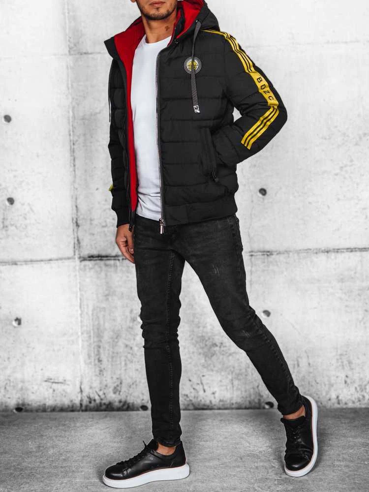Vyriška juoda dygsniuota striukė Romel