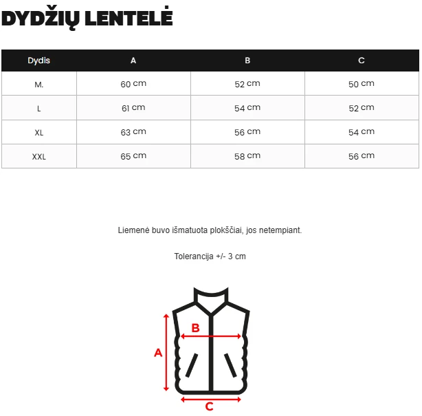 Vyriška juoda liemenė Kanor