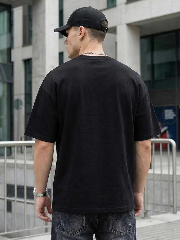 Vyriška juoda oversize marškinėliai „Perfect“