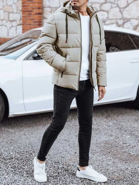Vyriška žieminė šviesiai rusvos spalvos striukė Nevex