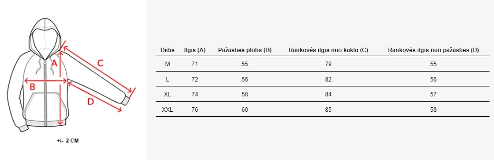 Vyriškas baltas džemperis su gobtuvu ir raštu Slik