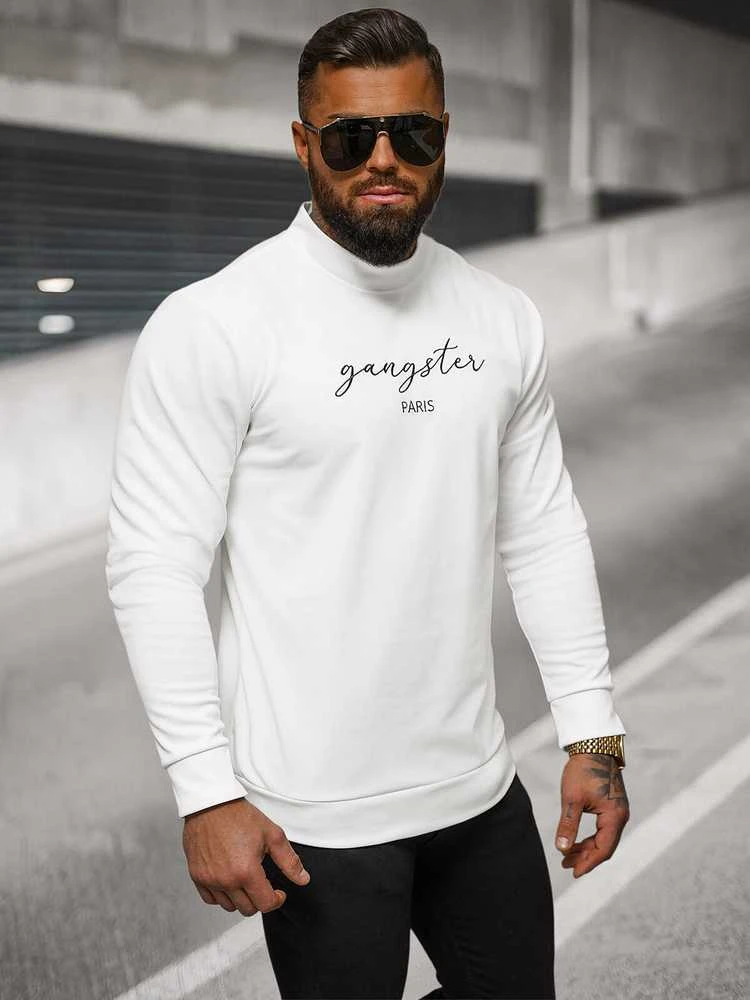 Vyriškas baltas megztinis Gangster