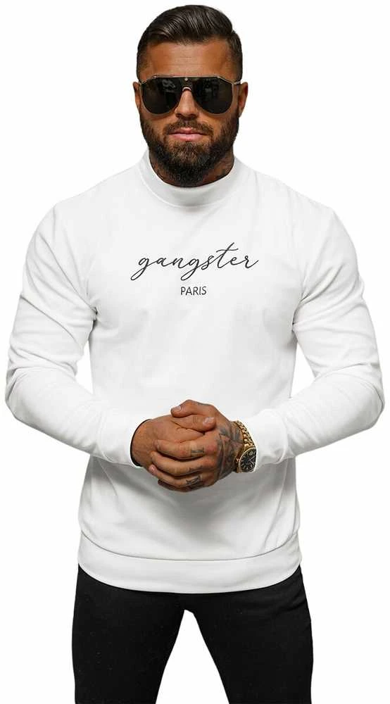 Vyriškas baltas megztinis Gangster