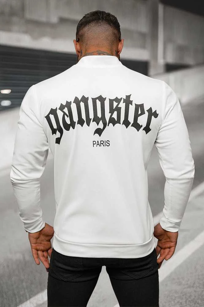 Vyriškas baltas megztinis Gangster