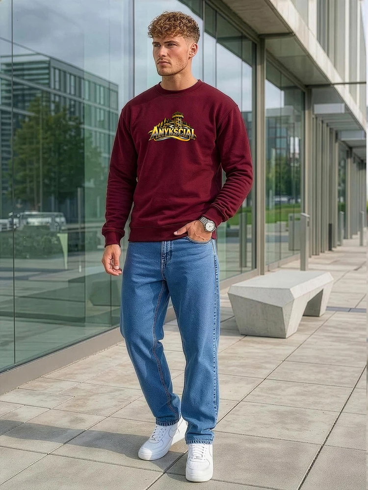 Vyriškas bordo spalvos džemperis Anykščiai