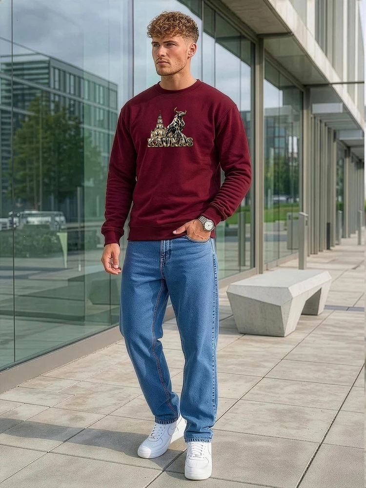 Vyriškas bordo spalvos džemperis Kaunas