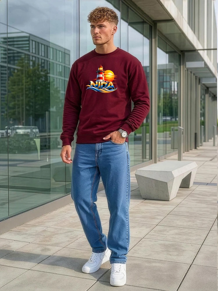 Vyriškas bordo spalvos džemperis Nida