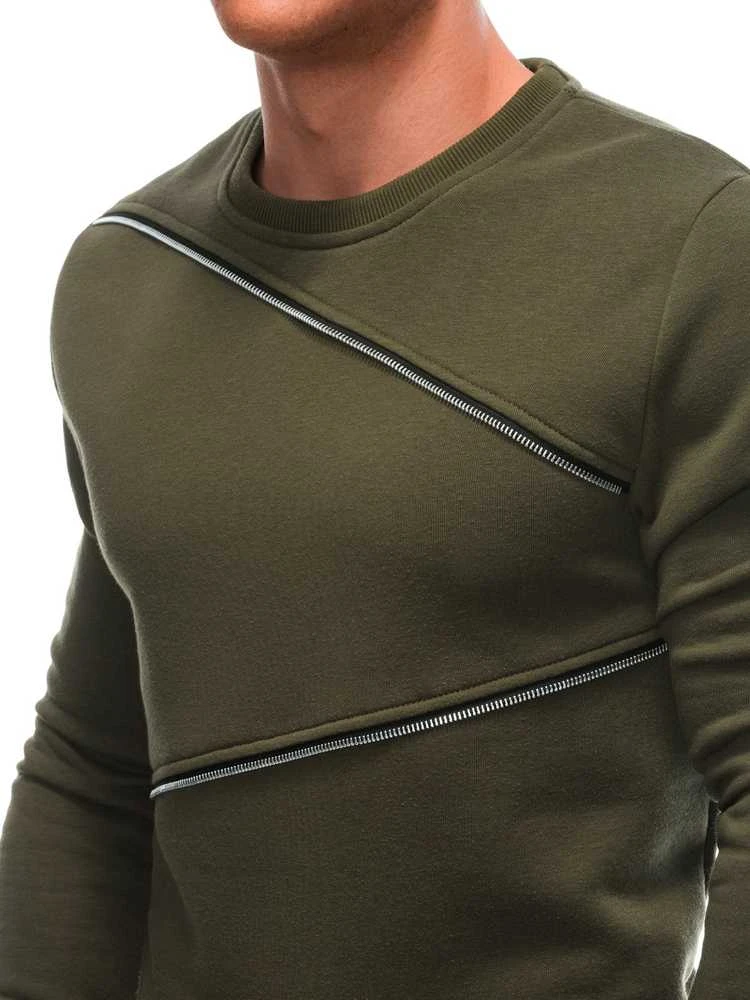 Vyriškas chaki džemperis Zipper