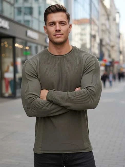 Vyriškas chaki megztinis Monar