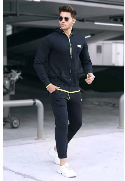 Vyriškas juodas sportinis kostiumas "Monero