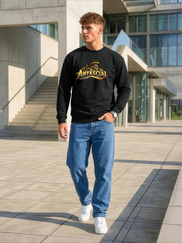 Vyriškas juodos spalvos džemperis Anykščiai