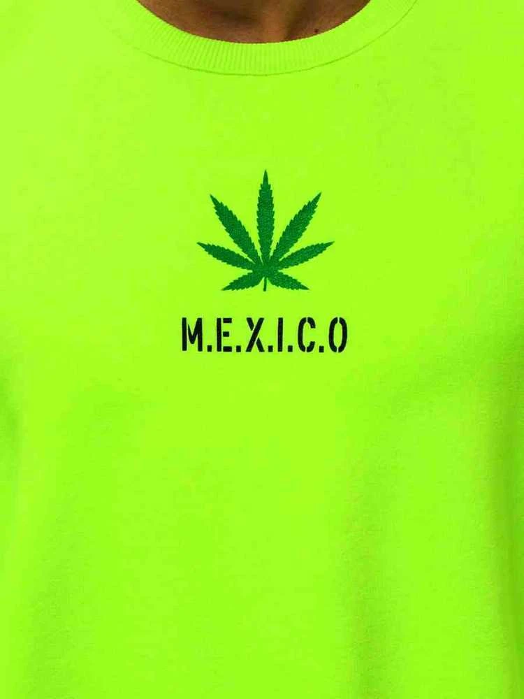 Vyriškas neoninis-žalias stilingas džemperis Mexico