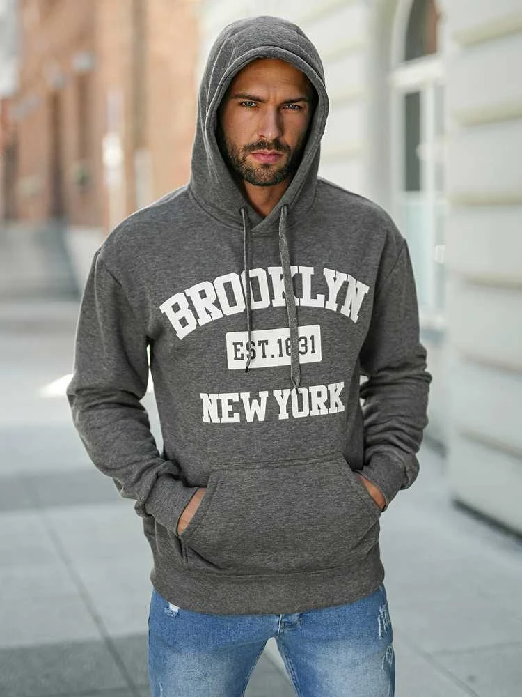 Vyriškas pilkas džemperis Brooklyn