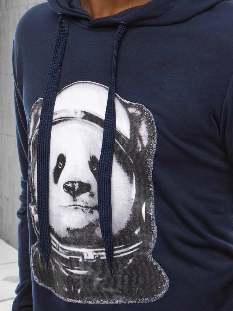 Vyriškas tamsiai mėlynas džemperis Panda