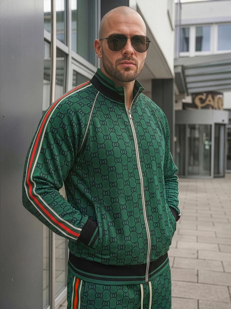 Vyriškas žalias komplektas be gobtuvo Guci