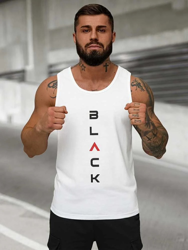 Vyriški balti berankoviai marškinėliai Back
