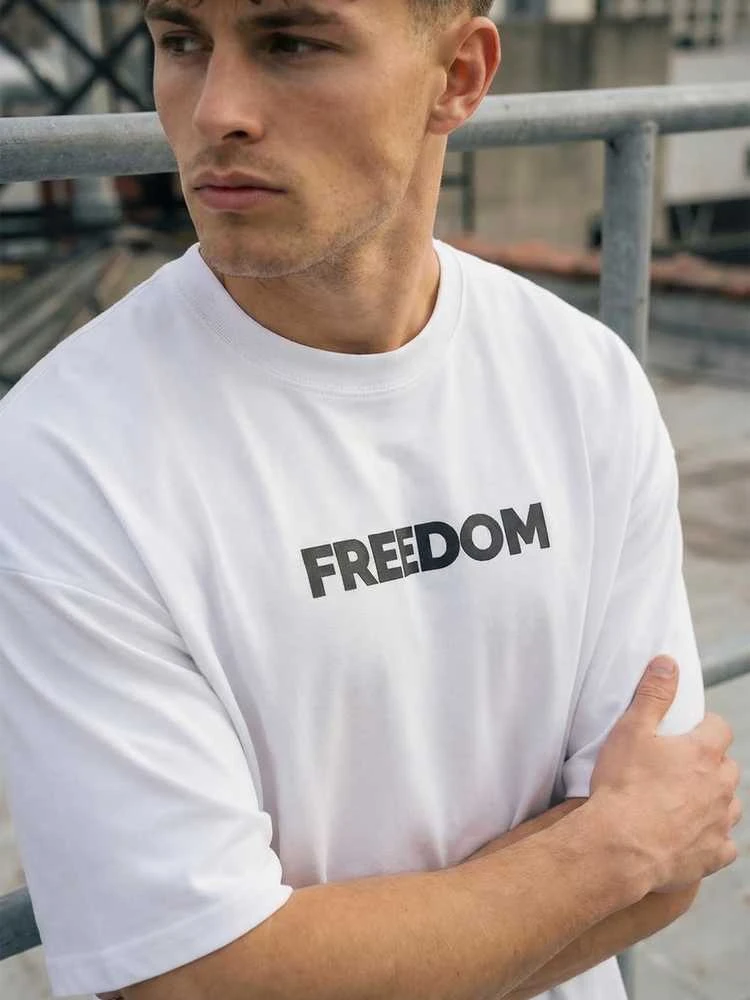 Vyriški balti marškinėliai Freedom
