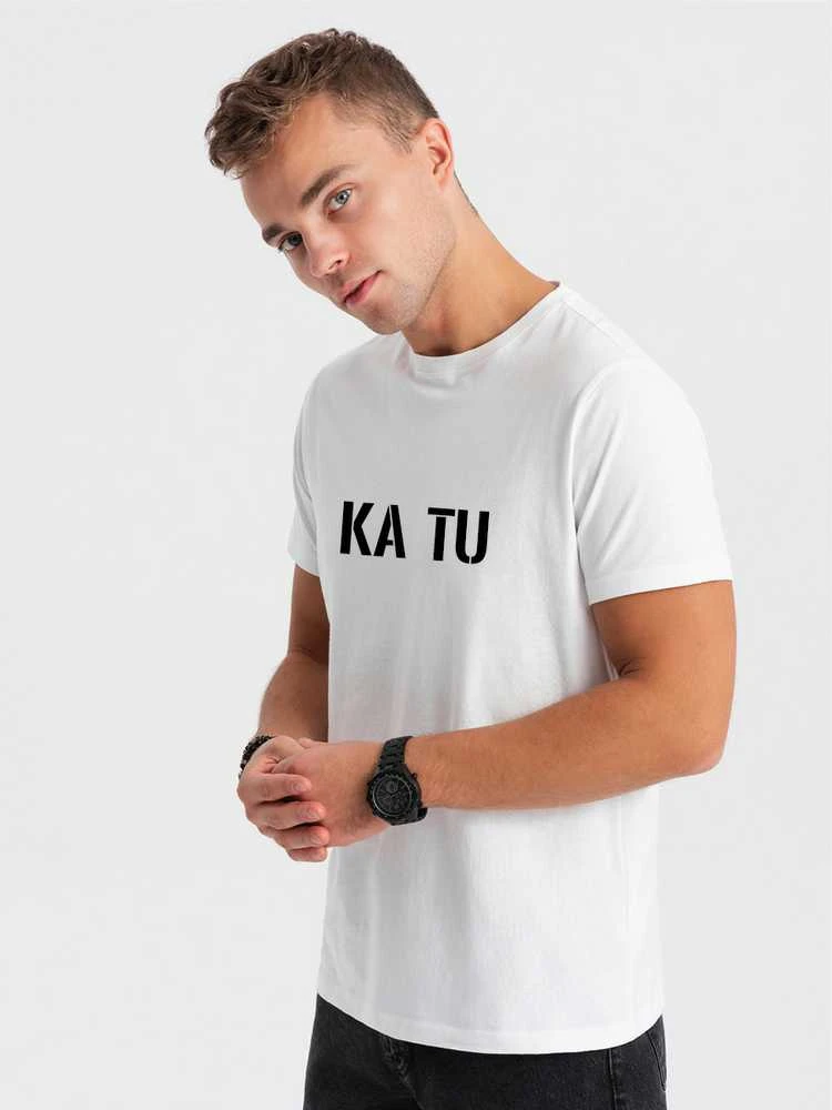 Vyriški balti marškinėliai KĄ TU