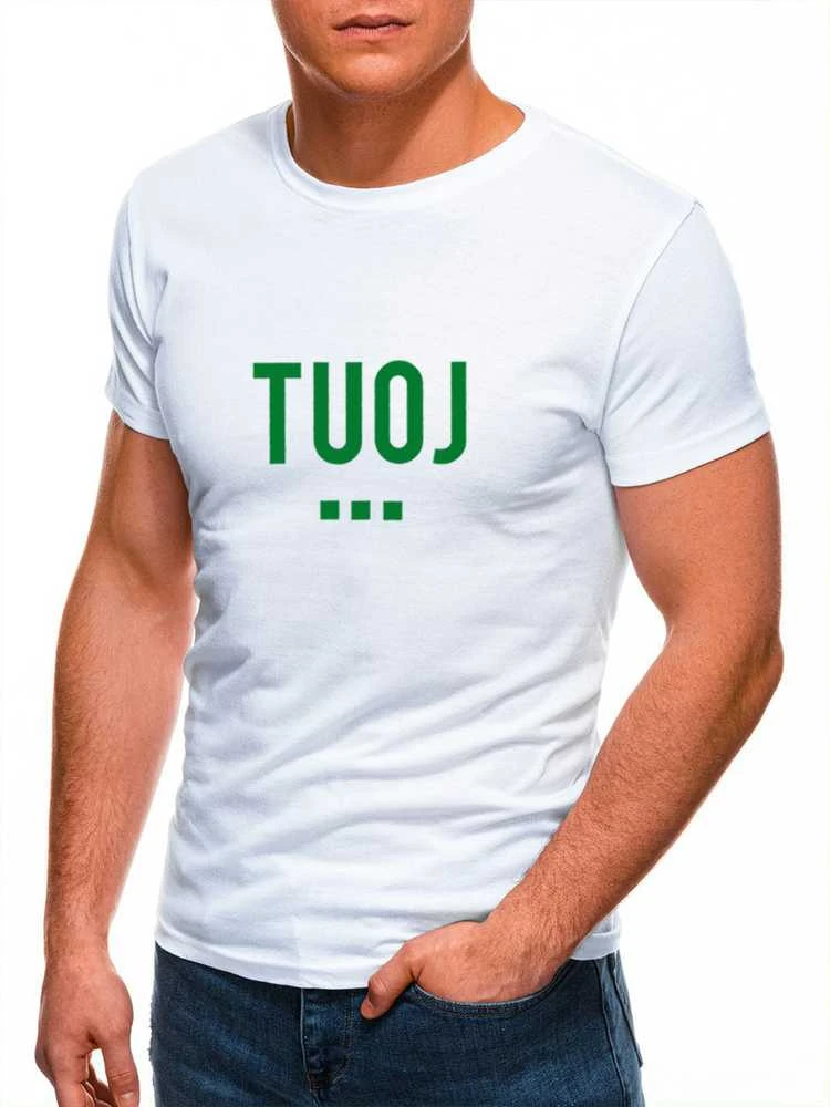 Vyriški balti marškinėliai TUOJ (žalias)
