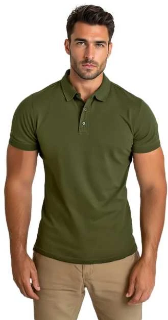Vyriški chaki polo marškinėliai Casual