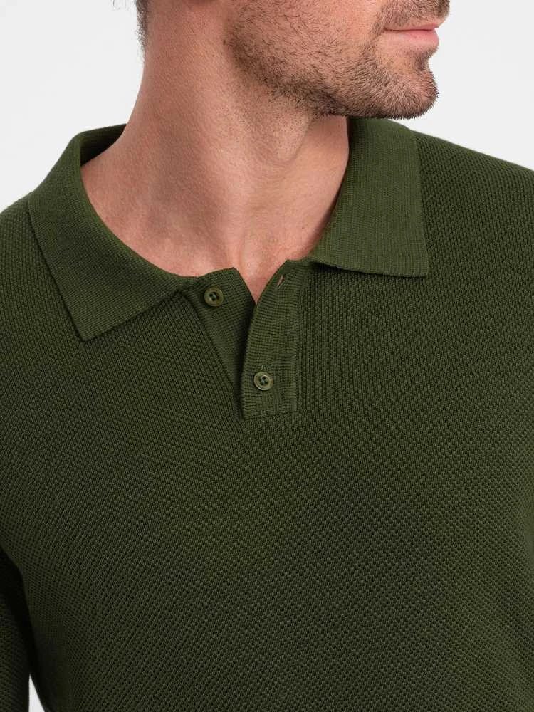 Vyriški chaki spalvos polo marškinėliai Swing