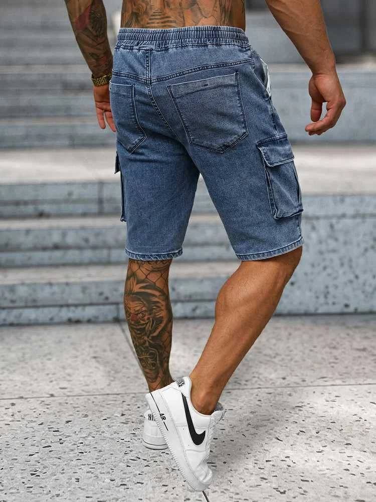 Vyriški džinsiniai mėlyni šortai Walker