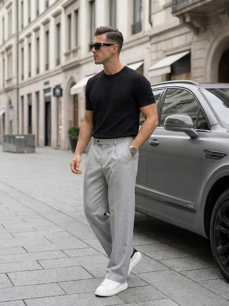 Vyriški juodi marškinėliai Comfort