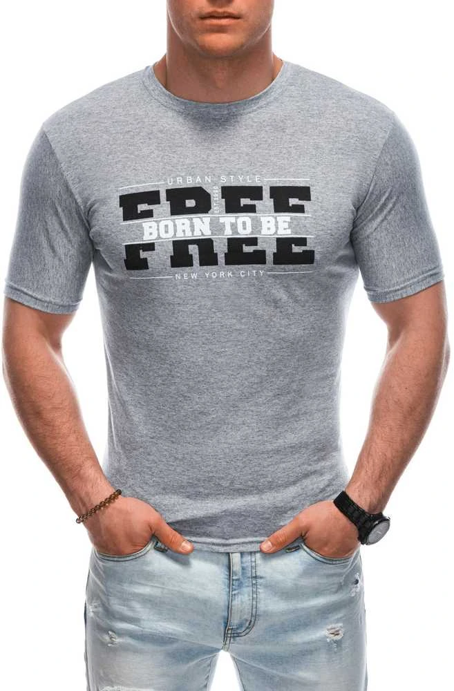 Vyriški pilki marškinėliai Free