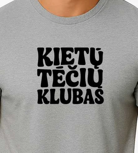 Vyriški pilki marškinėliai Kietas tėtis (juodas)