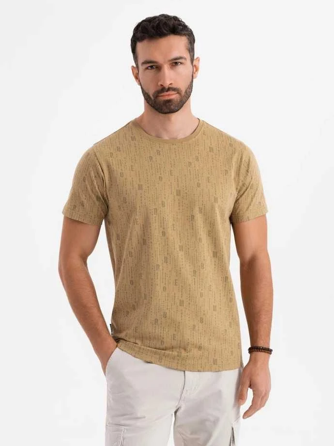 Vyriški rusvos spalvos marškinėliai Authentic