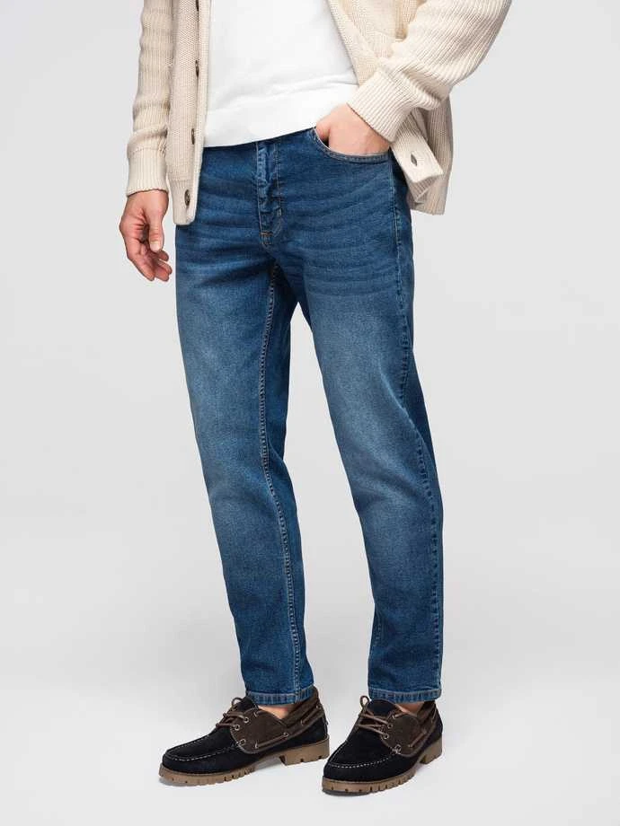 Vyriški tamsiai mėlyni džinsai Luca