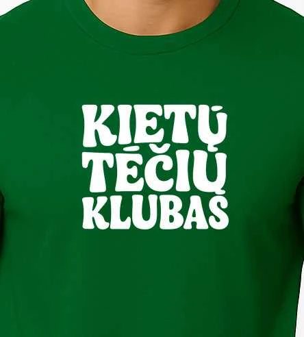 Vyriški tamsiai žali marškinėliai Kietas tėtis (baltas)