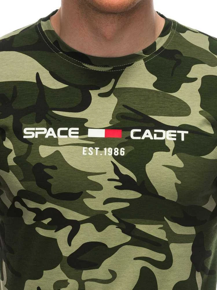 Vyriški žali kamufliažiniai marškinėliai Cadet