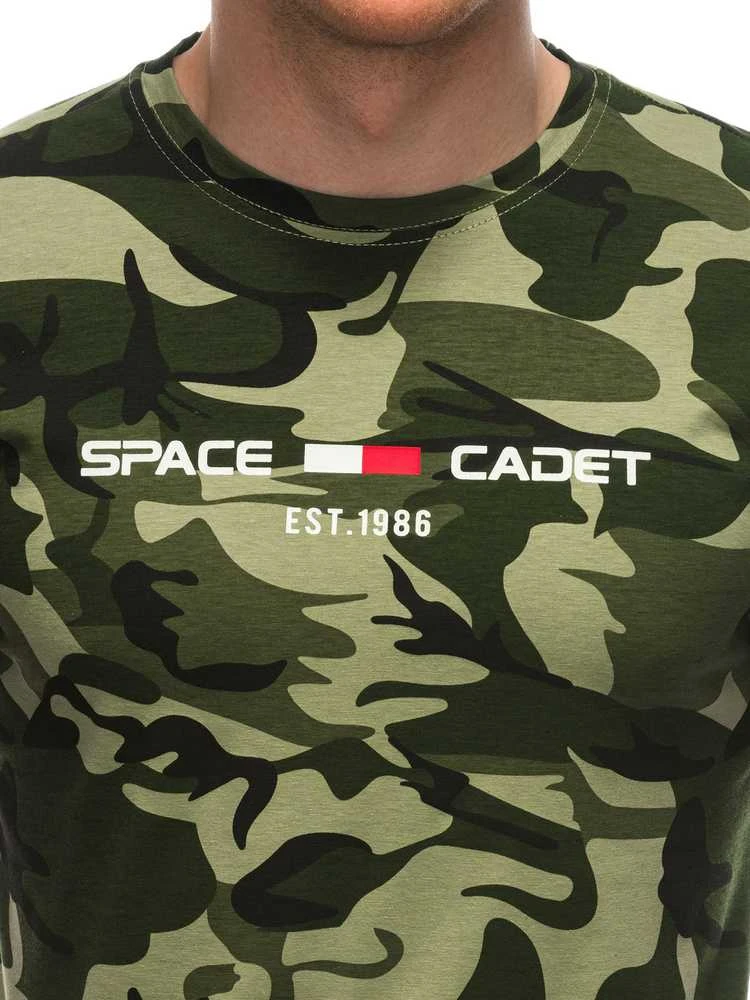 Vyriški žali kamufliažiniai marškinėliai Cadet