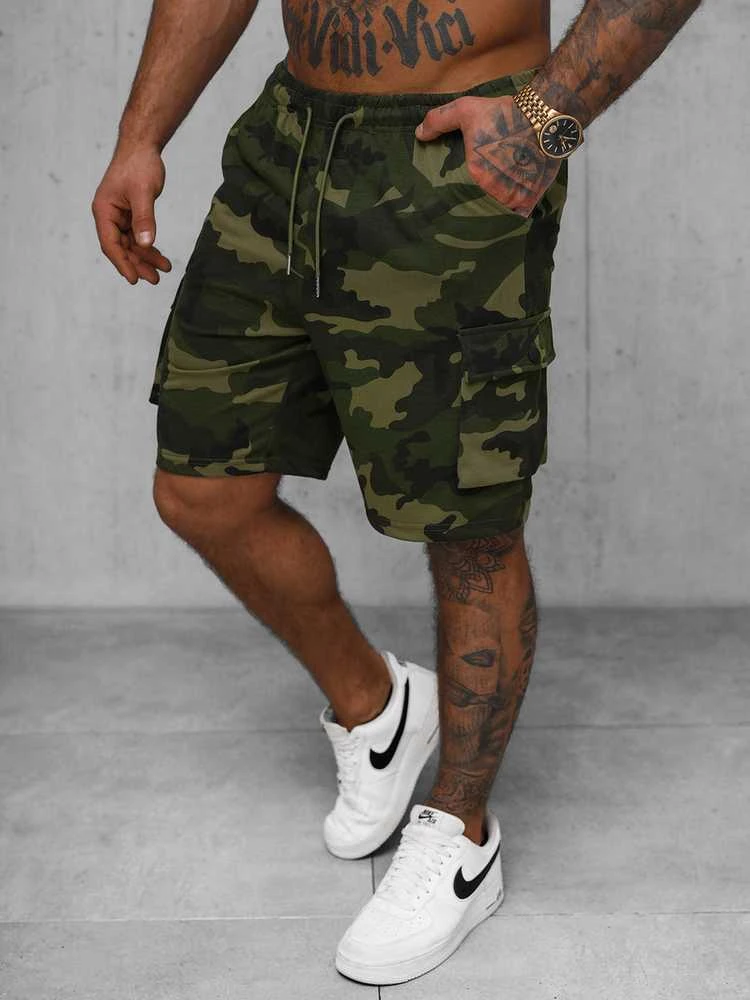 Vyriški žali kamufliažiniai šortai Army