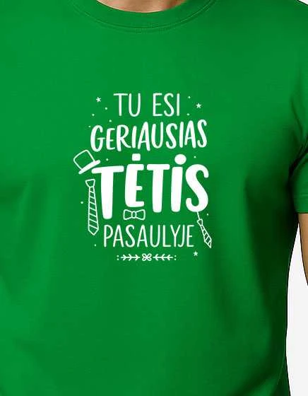 Vyriški žali marškinėliai Geriausias tėtis (baltas)