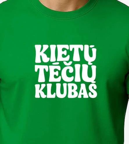 Vyriški žali marškinėliai Kietas tėtis (baltas)