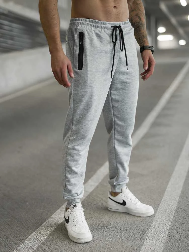 Vyriškos šviesiai pilkos kelnės Run