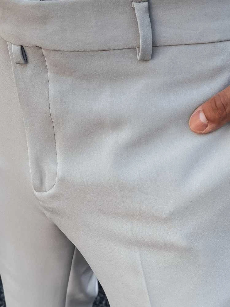 Vyriškos šviesiai pilkos spalvos elegantiškos kelnės Rad