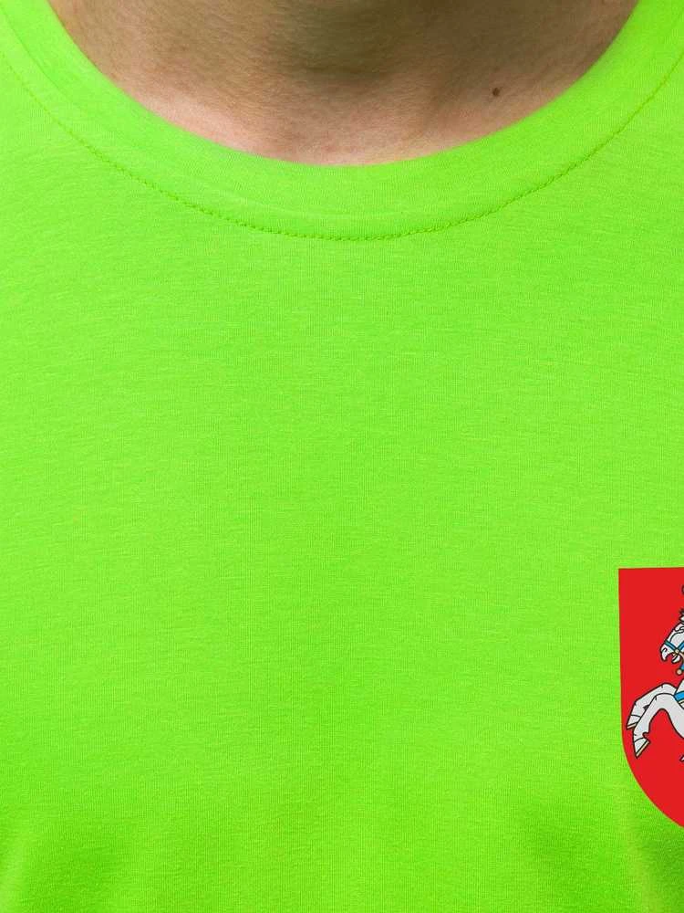 Žali neoniniai vyriški marškinėliai Herbas
