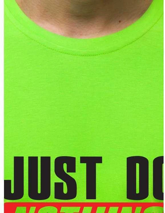 Žali neoniniai vyriški marškinėliai Just do nothing
