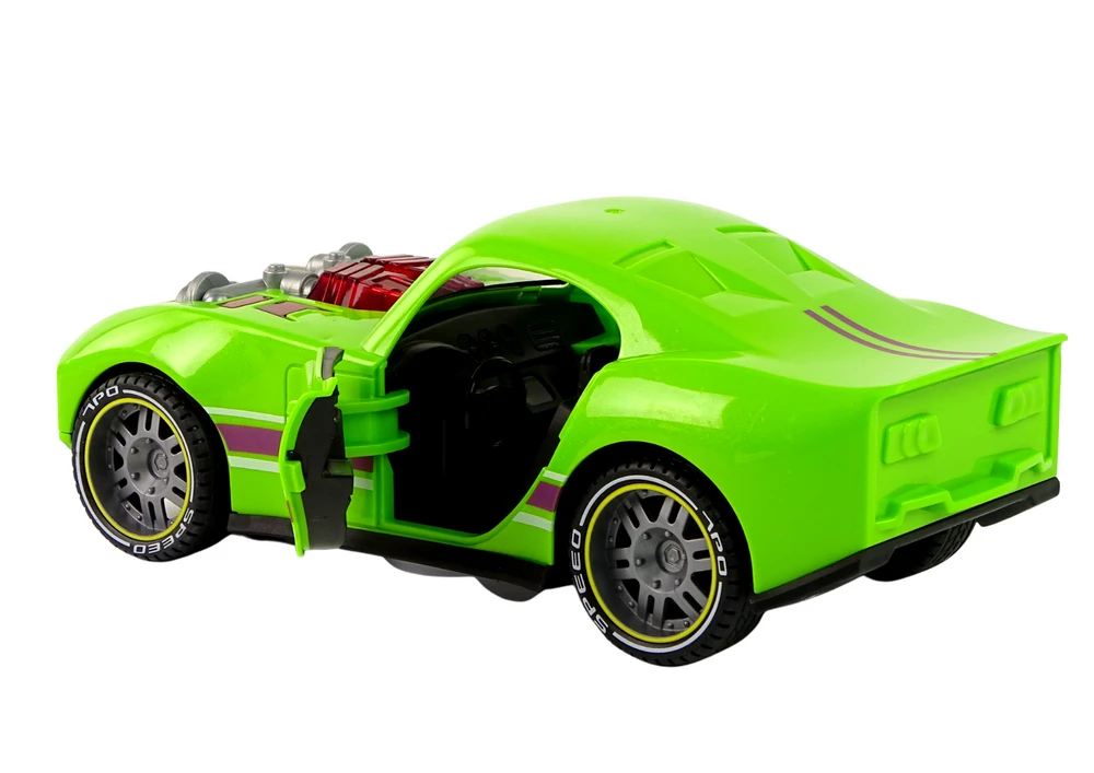 Lean Toys Žalias sportinis automobilis su garsais ir šviesomis