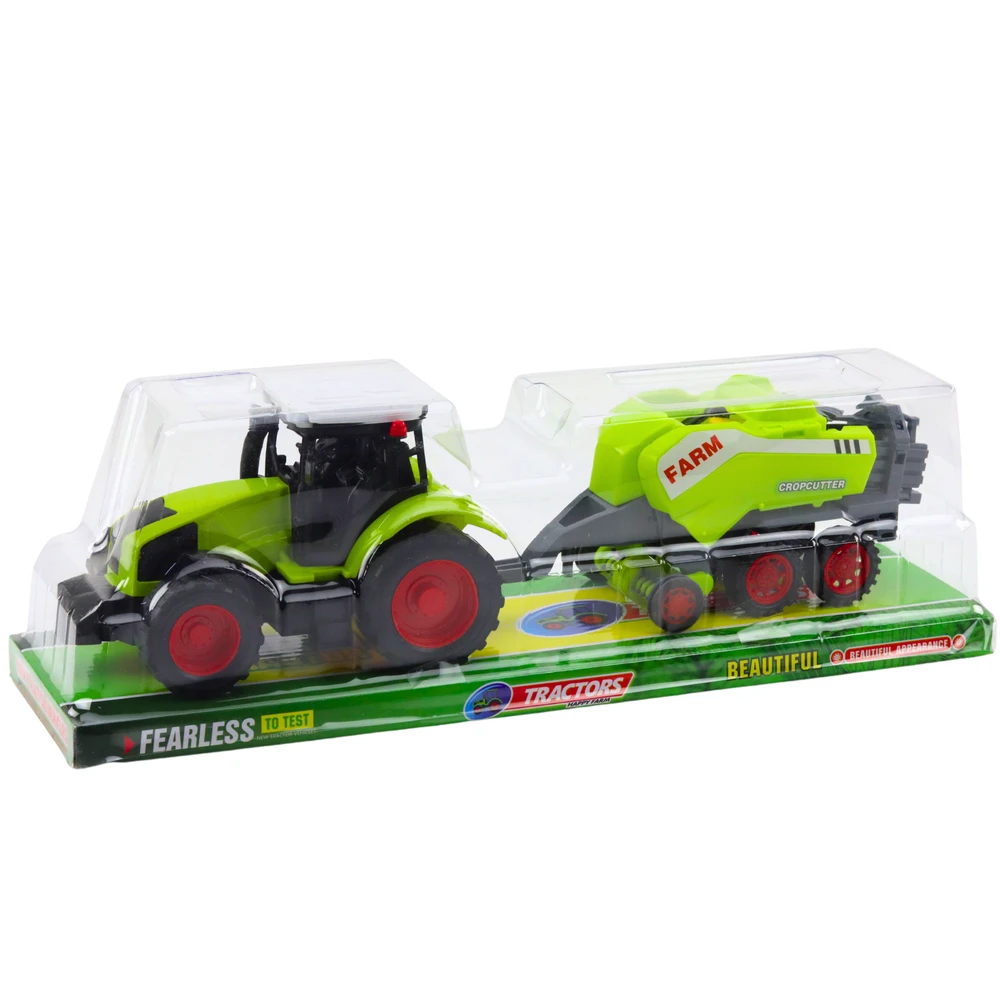 Lean Toys Traktorius su šieno presu