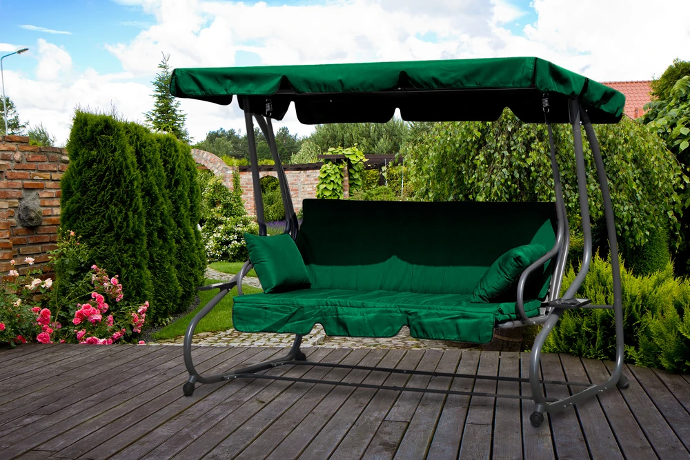 Modernhome Žalios sodo sūpynės-sofa, 200 x 120 x 164 cm